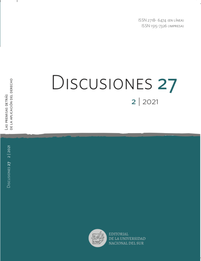 					Ver Vol. 27 Núm. 2 (2021): Las premisas detrás de la aplicación del derecho
				