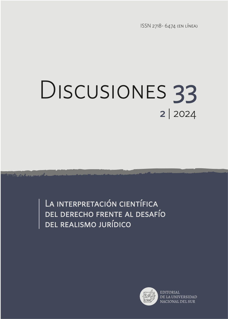 					Ver Vol. 33 Núm. 2 (2024): La interpretación científica del derecho frente al desafío del realismo jurídico
				